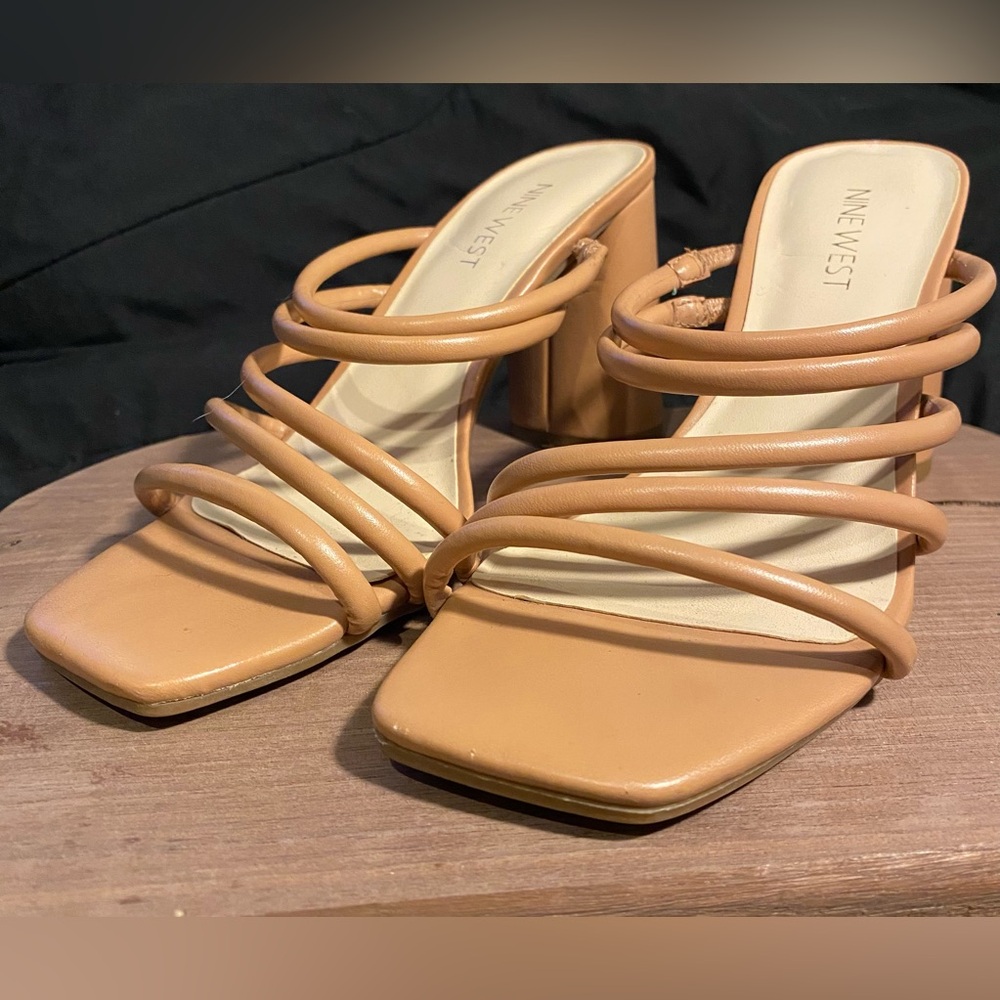Nine West Tan Strappy Women's Heels